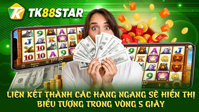 Liên kết thành các hàng ngang sẽ hiển thị biểu tượng trong vòng 5 giây