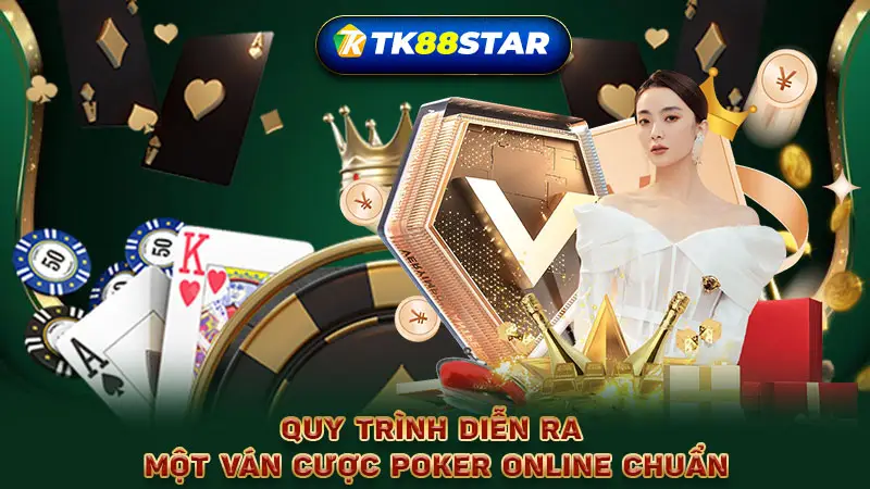 Quy trình diễn ra một ván cược Poker online chuẩn