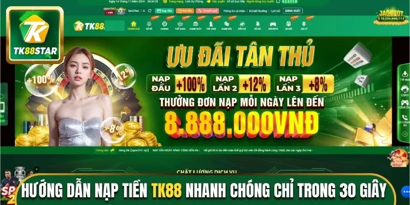 Nạp tiền TK88