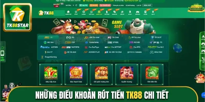 Những điều khoản rút tiền TK88 chi tiết